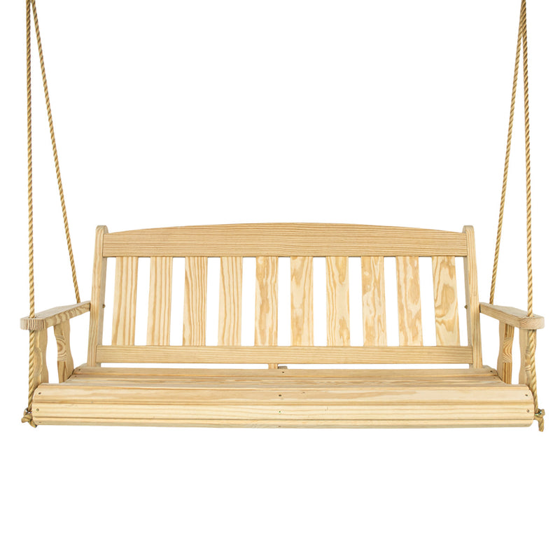Amish Casual 5 Foot Unfinished Mission Porch Swing with Clearcoat