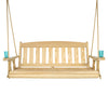 Amish Casual 4 Foot Clearcoated Unfinished Mission Porch Swing