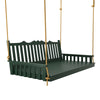 Keystone Amish Co. 4 Foot York Porch Swing Bed, Dark Green Paint