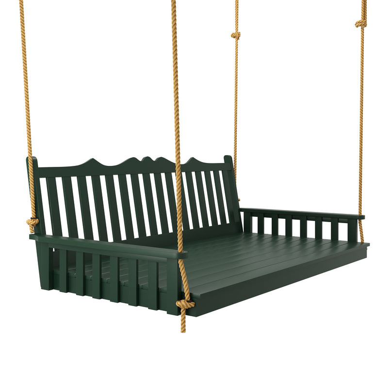 Keystone Amish Co. 4 Foot York Porch Swing Bed, Dark Green Paint