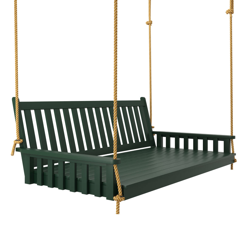 Keystone Amish Co. 5 Foot Franklin Porch Swing Bed, Dark Green Paint