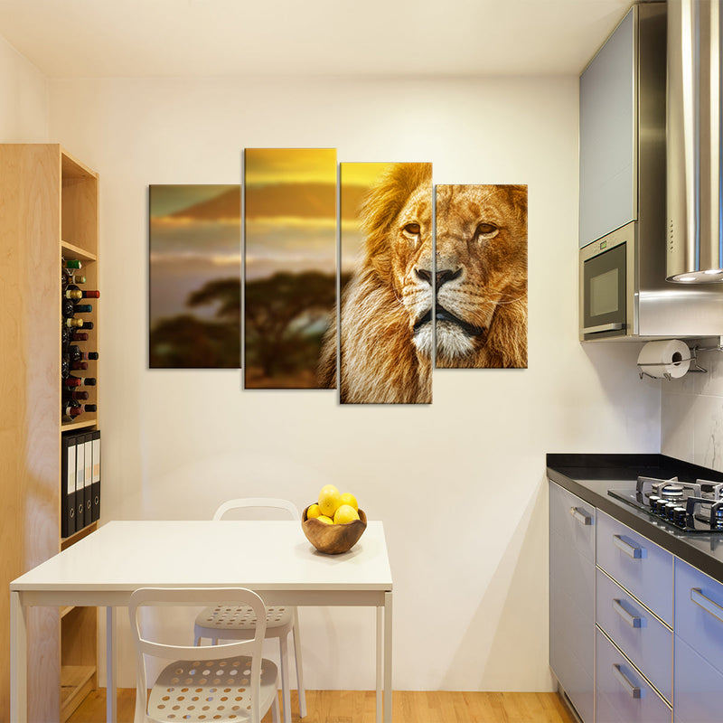 Lion In African Safari Wall Art