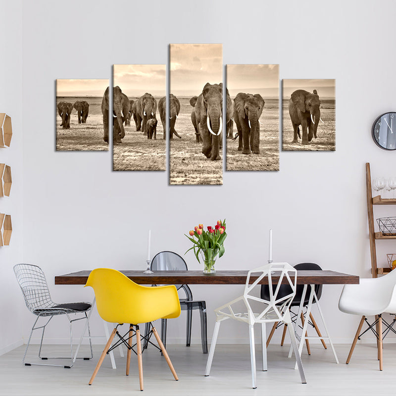 Herd Of Elephants Wall Art