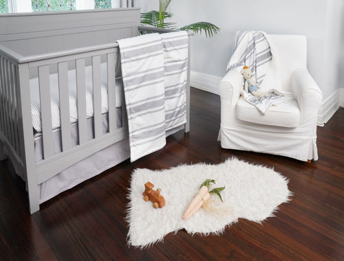 Farmhouse Stripe Reversible Soft & Plush Oversized Baby Blanket