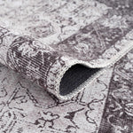 Rosman Gray Washable Area Rug