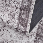 Rosman Gray Washable Area Rug