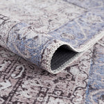 Rosman Blue&Beige Washable Area Rug