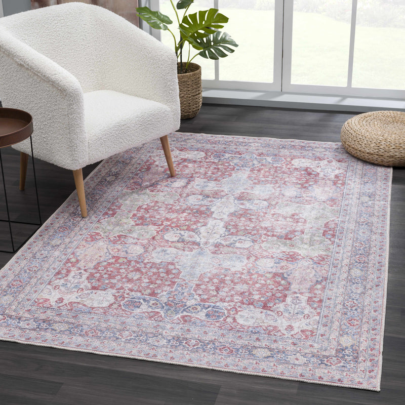 Rust Goma Vintage Washable Area Rug