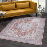 Brown Bagamanoc Medallion Washable Area Rug