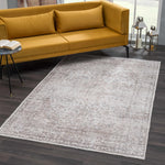 Cream Holi-2301 Washable Area Rug