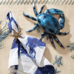 Brushstroke dinner napkins, blue, set of two