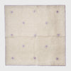 Violet embroidered dinner napkins, flax, set of two