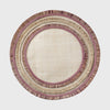 Ruffle edge straw placemats, lilac, set of four