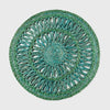 Loopy straw placemats, emerald, set of four
