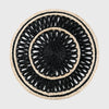 Loopy straw placemats, black, set of four