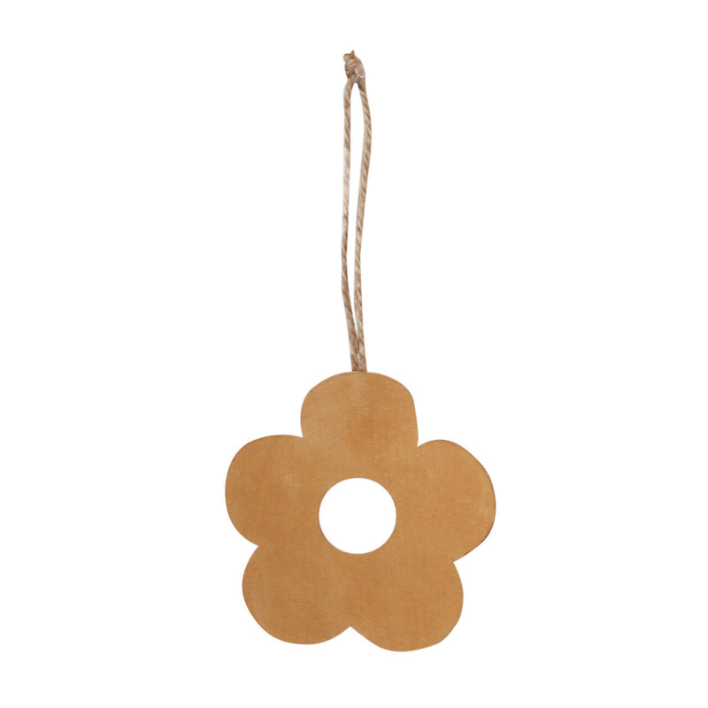 daisy leather ornament