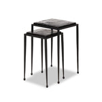 Dexter Smoked Black Cast Glass Nesting Tables | ready to ship!