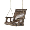 Amish Casual Heavy Duty Dark Walnut Stain Roll Back Swing Chair