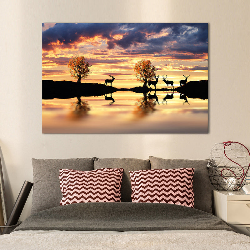 Lakeside Deer Wall Art
