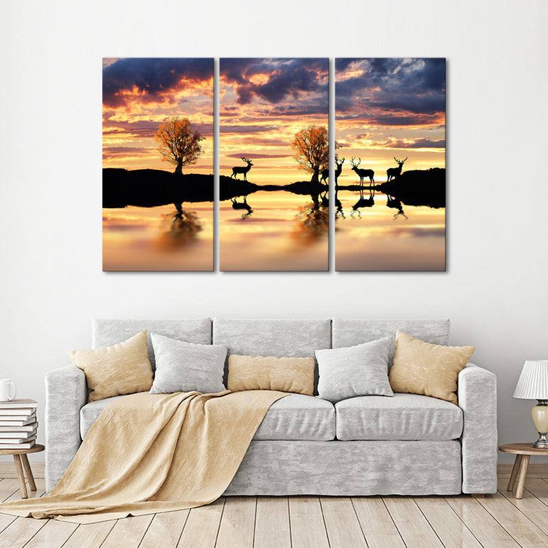 Lakeside Deer Wall Art