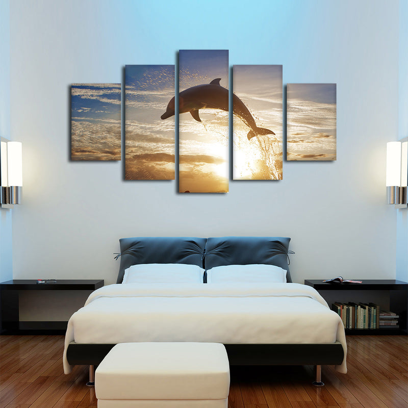 Jumping Dolphin Wall Art
