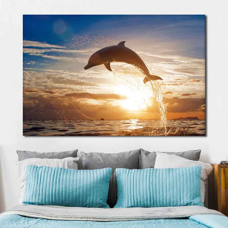 Jumping Dolphin Wall Art