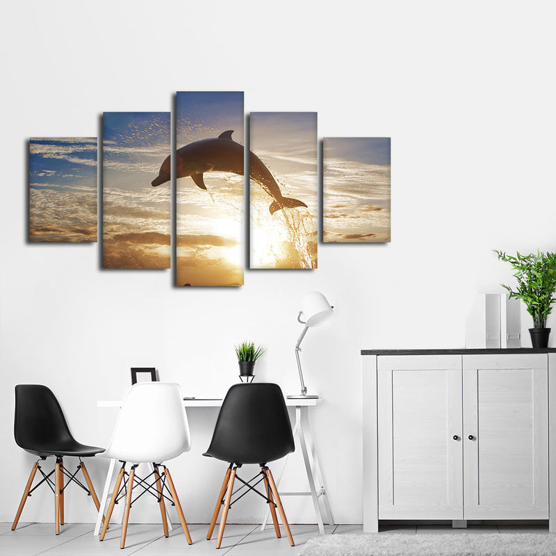 Jumping Dolphin Wall Art