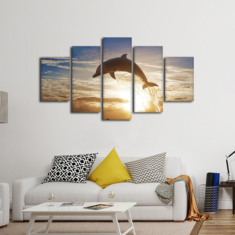 Jumping Dolphin Wall Art