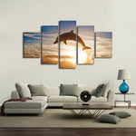 Jumping Dolphin Wall Art