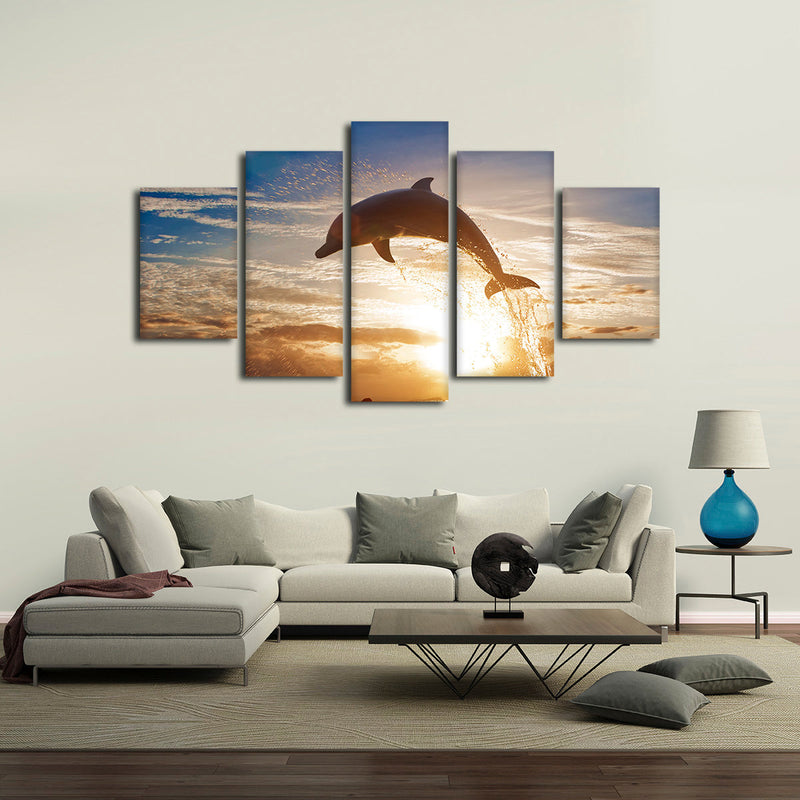 Jumping Dolphin Wall Art