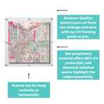 36x36" Floating Clear Acrylic Scarf Frame (Frame Size 40x40")