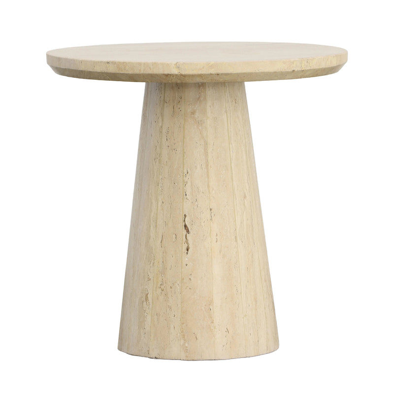 Avril Travertine Side Table | shipping 6/1/2025
