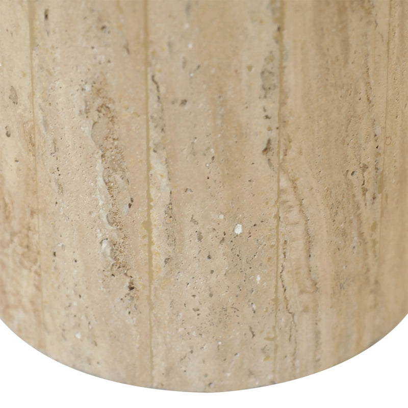 Avril Travertine Side Table | shipping 6/1/2025