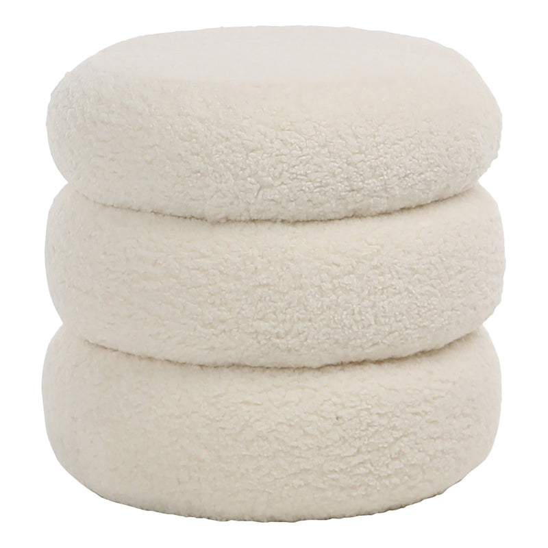 Jolo Faux Sheepskin Ottoman | shipping 5/5/2025