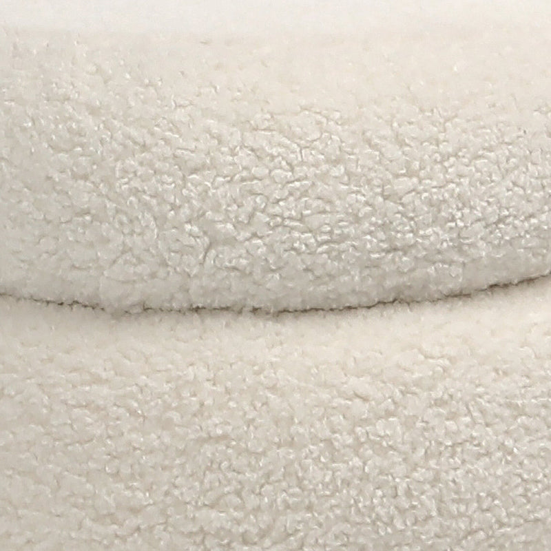 Jolo Faux Sheepskin Ottoman | shipping 5/5/2025