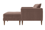 The Essential Loveseat Sectional in Recycled Velvet