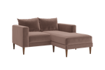 The Essential Loveseat Sectional in Recycled Velvet
