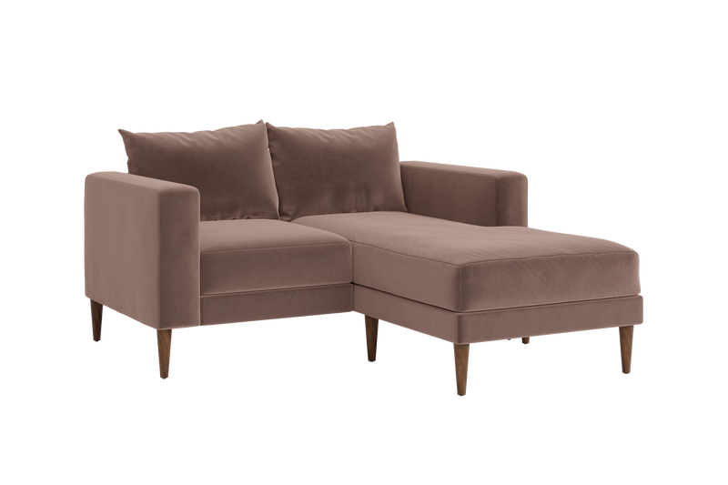 The Essential Loveseat Sectional in Recycled Velvet
