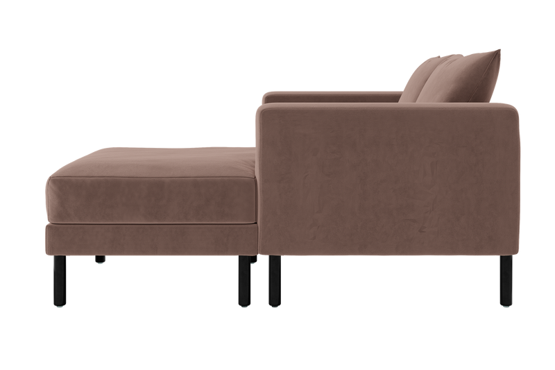 The Essential Loveseat Sectional in Recycled Velvet