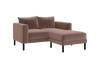 The Essential Loveseat Sectional in Recycled Velvet