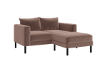 The Essential Loveseat Sectional in Recycled Velvet