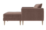 The Essential Loveseat Sectional in Recycled Velvet