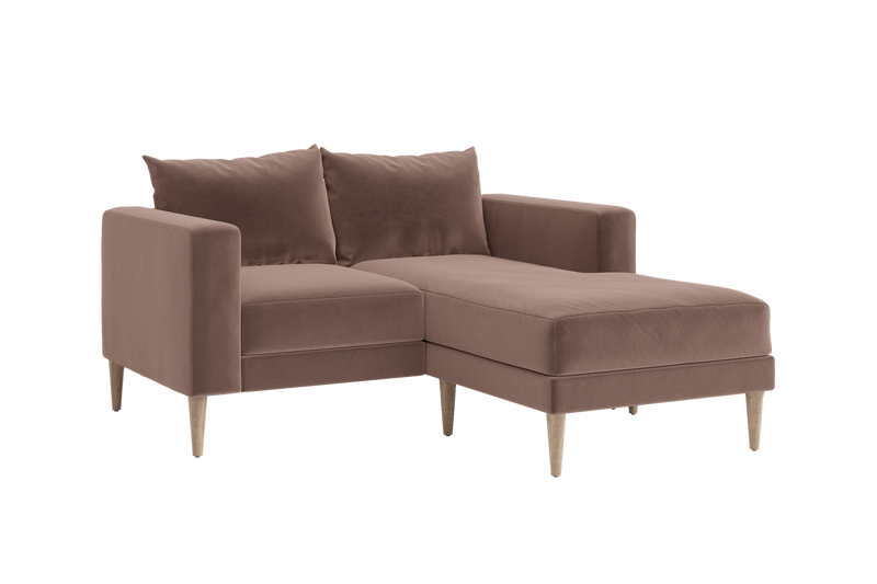 The Essential Loveseat Sectional in Recycled Velvet