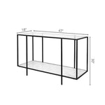 Sattledt Clear Console Table