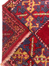 Dezgiri Anatolian Tribal Wool Rug – 5’x8’– Hand-Knotted Red Medallion Rug with Geometric Motifs
