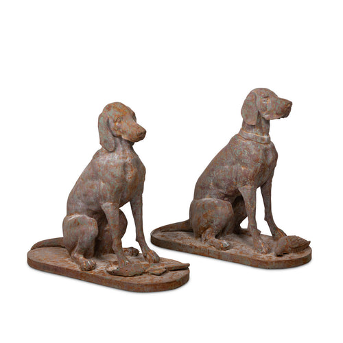 Lovecup Cast Iron Old World Hounds Pair L267