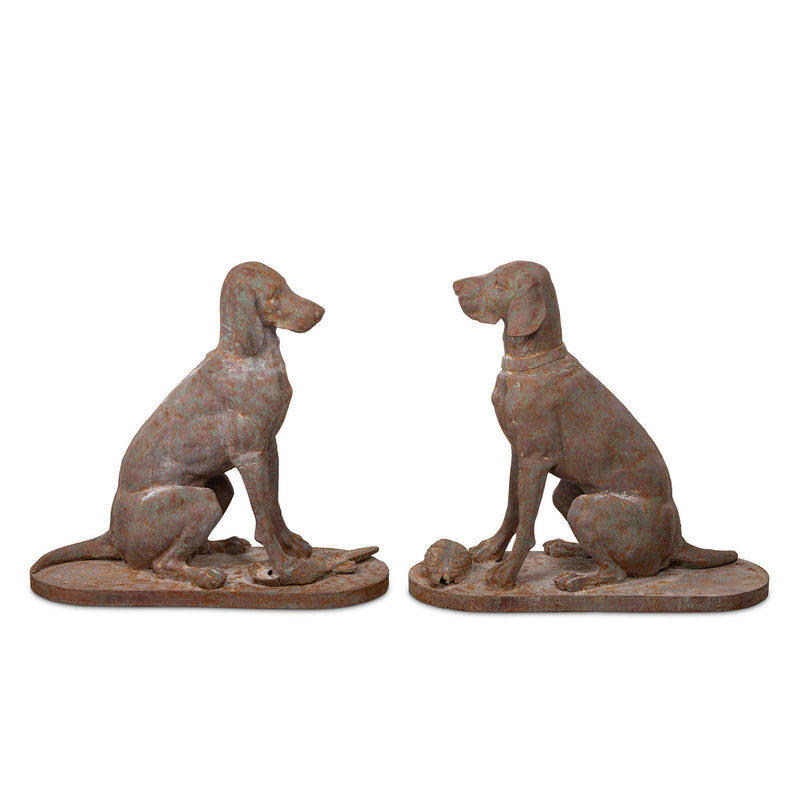 Lovecup Cast Iron Old World Hounds Pair L267