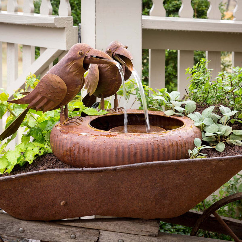 Lovecup Farmhouse Bird Tub Fountain L575