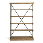 Brogdon Manor Elm and Iron Bookshelf L531