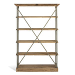 Brogdon Manor Elm and Iron Bookshelf L531
